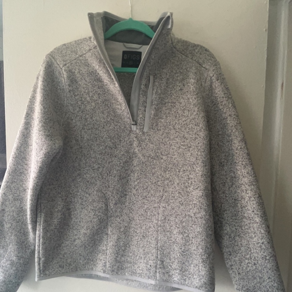 Figs on shift classic half zip sweater knit